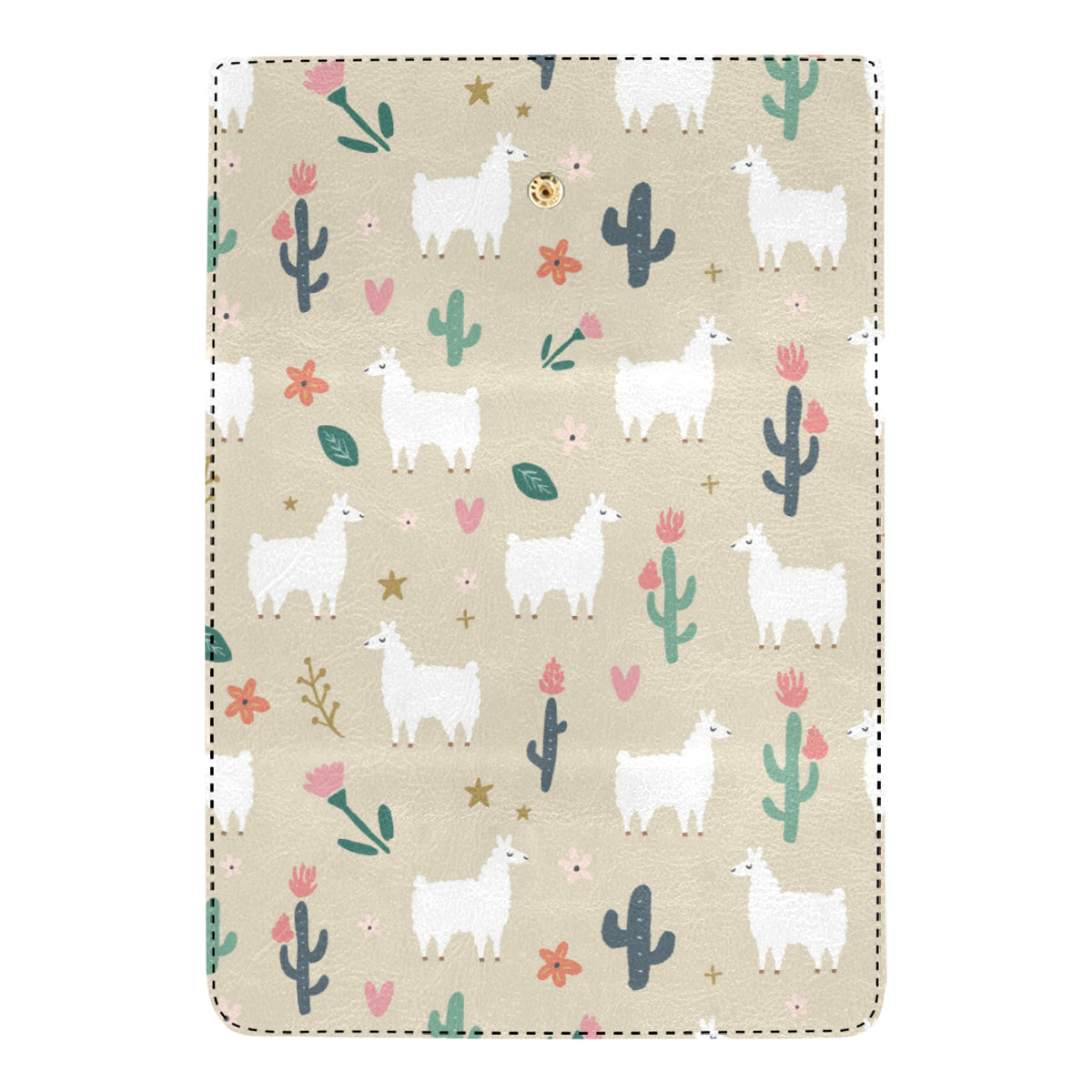 Llama Cactus Pattern Print Design 09 Women's Trifold Wallet