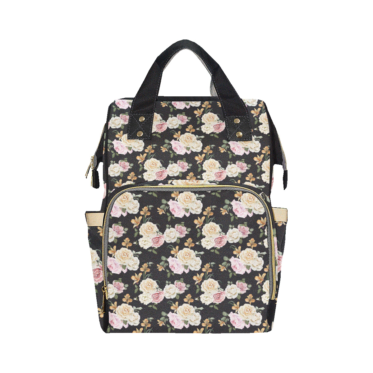 Rose Pattern Print Design A01 Diaper Bag Backpack