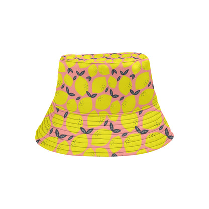 Lemon Pattern Print Design LM03 Unisex Bucket Hat