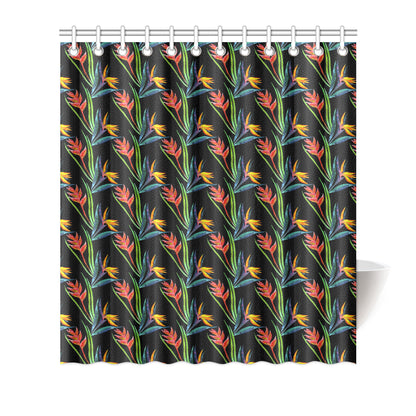 Heliconia Pattern Print Design HL04 Shower Curtain