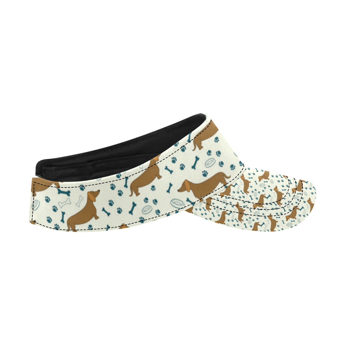 Dachshund Pattern Print Design 01 Unisex Sun Visor