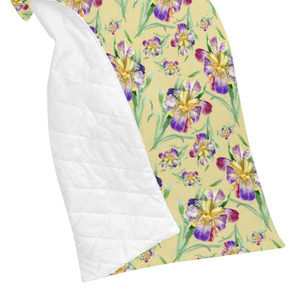 Iris Pattern Print Design IR06 Premium Quilt