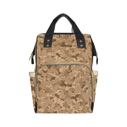 ACU Desert Digital Pattern Print Design 01 Diaper Bag Backpack