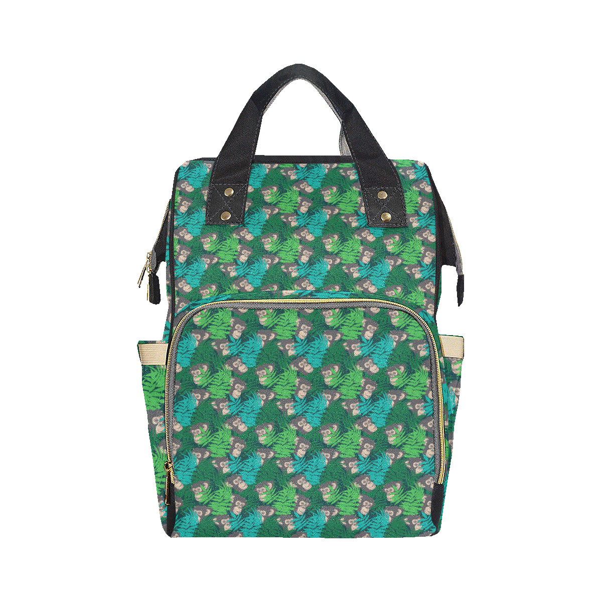 Chimpanzee Pattern Print Design 01 Diaper Bag Backpack