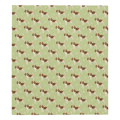 Beagle Pattern Print Design 07 Premium Quilt