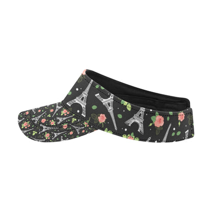 Eiffel Tower Rose Print Unisex Sun Visor