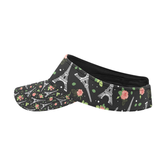 Eiffel Tower Rose Print Unisex Sun Visor