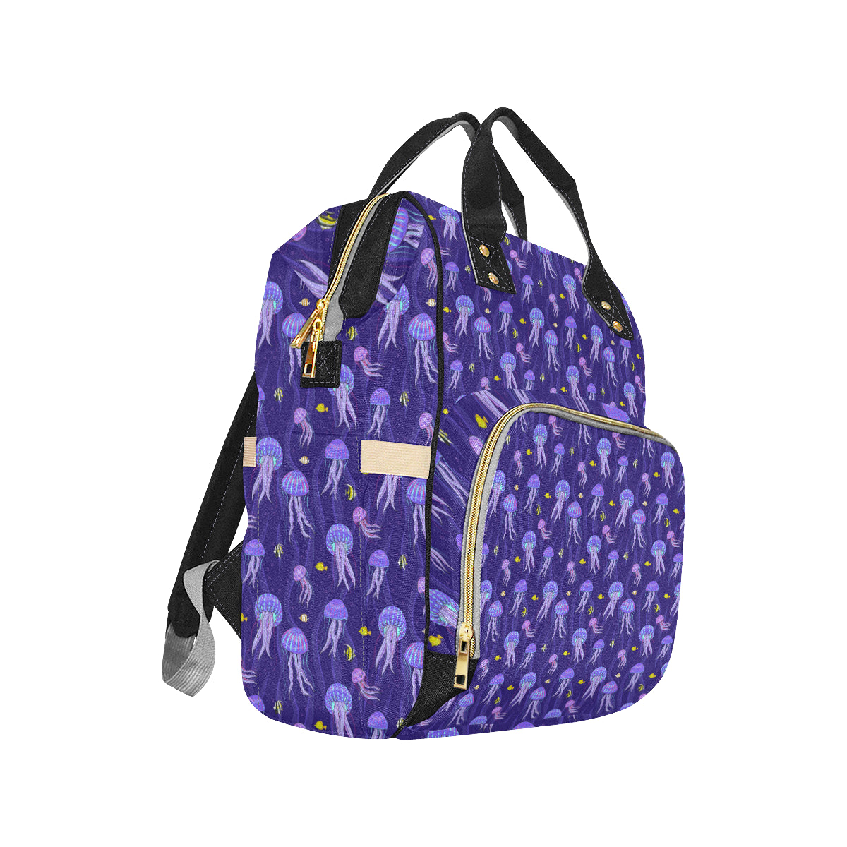 Jellyfish Style Print Diaper Bag Backpack