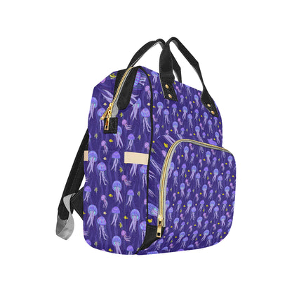 Jellyfish Style Print Diaper Bag Backpack