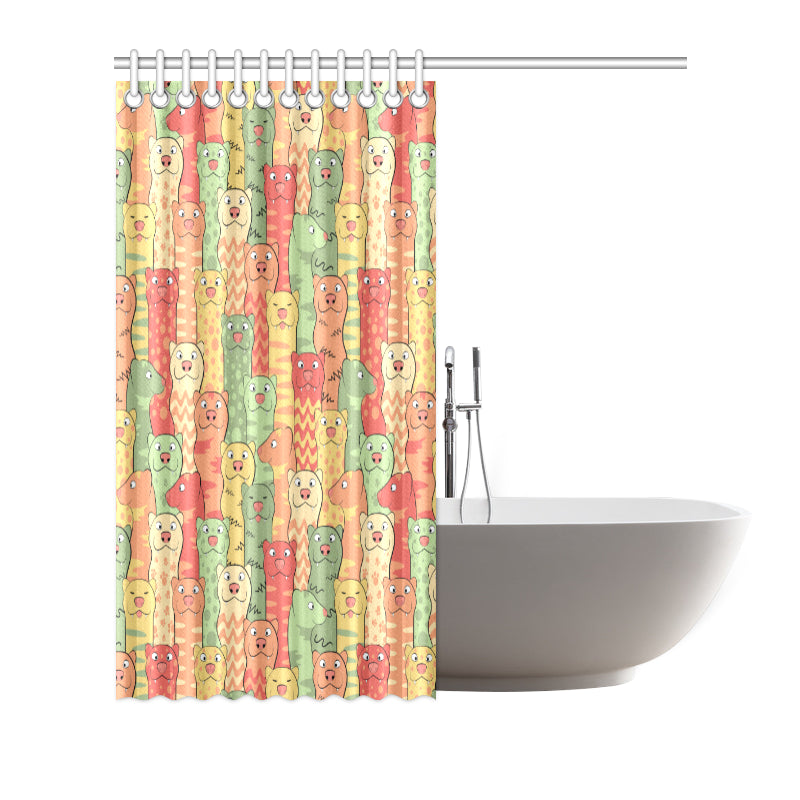 Ferret Pattern Print Design 01 Shower Curtain