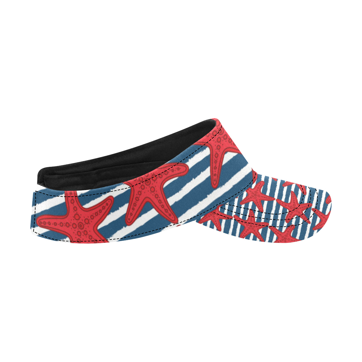 Starfish Red Pattern Print Design 02 Unisex Sun Visor