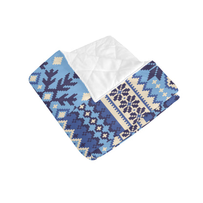 Nordic Pattern Print Design A04 Premium Quilt