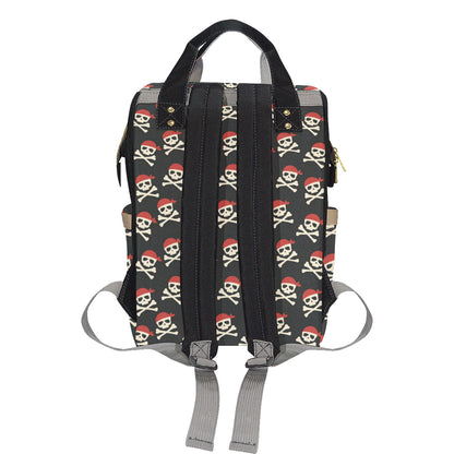 Pirate Pattern Print Design A04 Diaper Bag Backpack