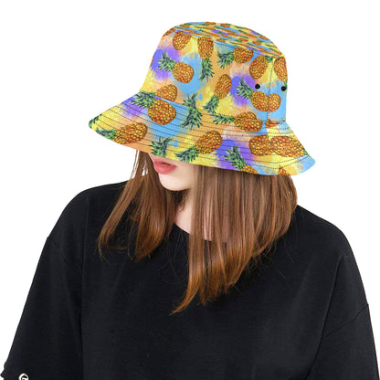 Pineapple Pattern Print Design PP09 Unisex Bucket Hat