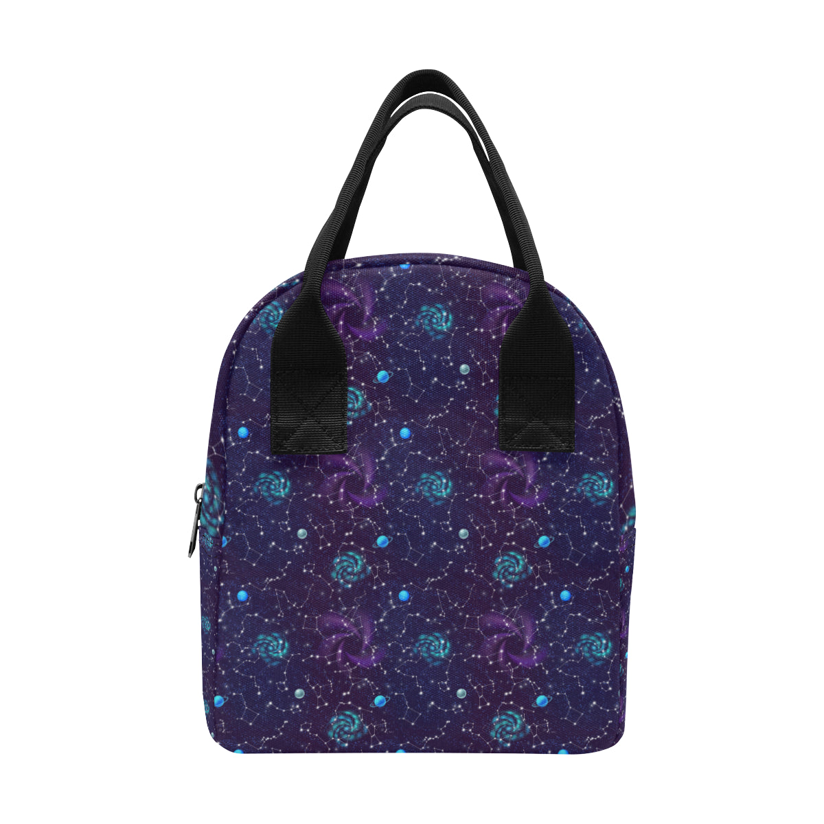 Zodiac Galaxy Design Print Insulated Lunch Bag