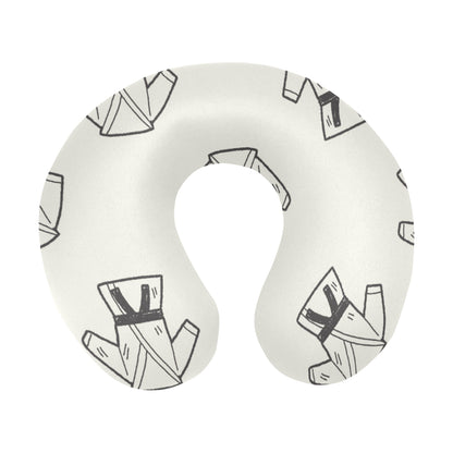 Karate Pattern Print Design 01 U-Shaped Travel Neck Pillow