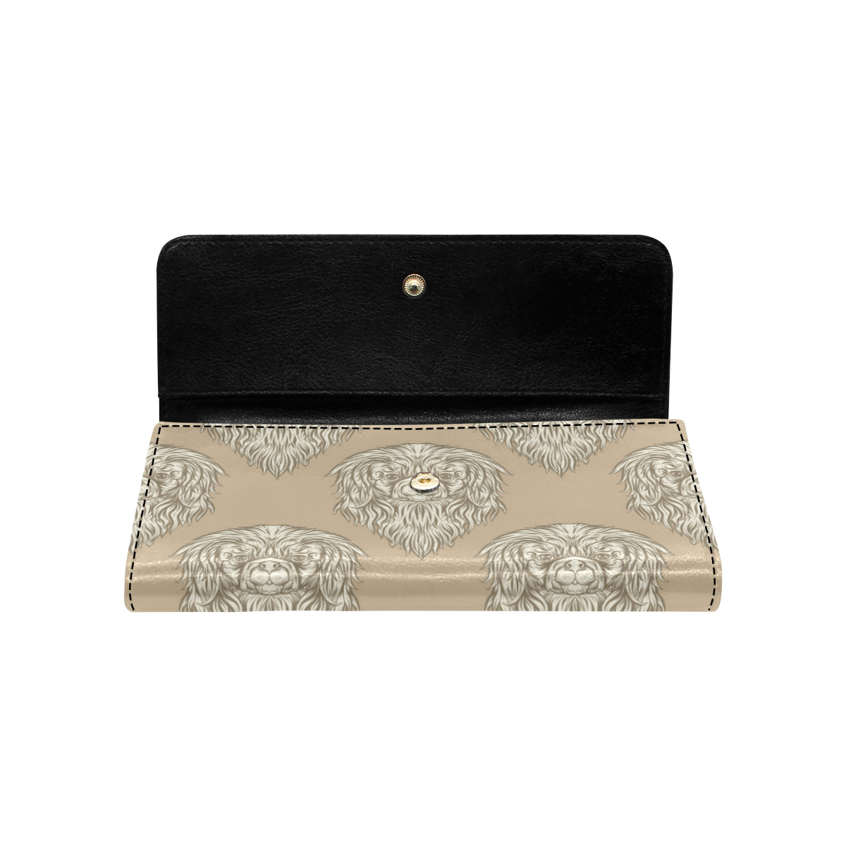 Pekingese Pattern Print Design A01 Women's Trifold Wallet