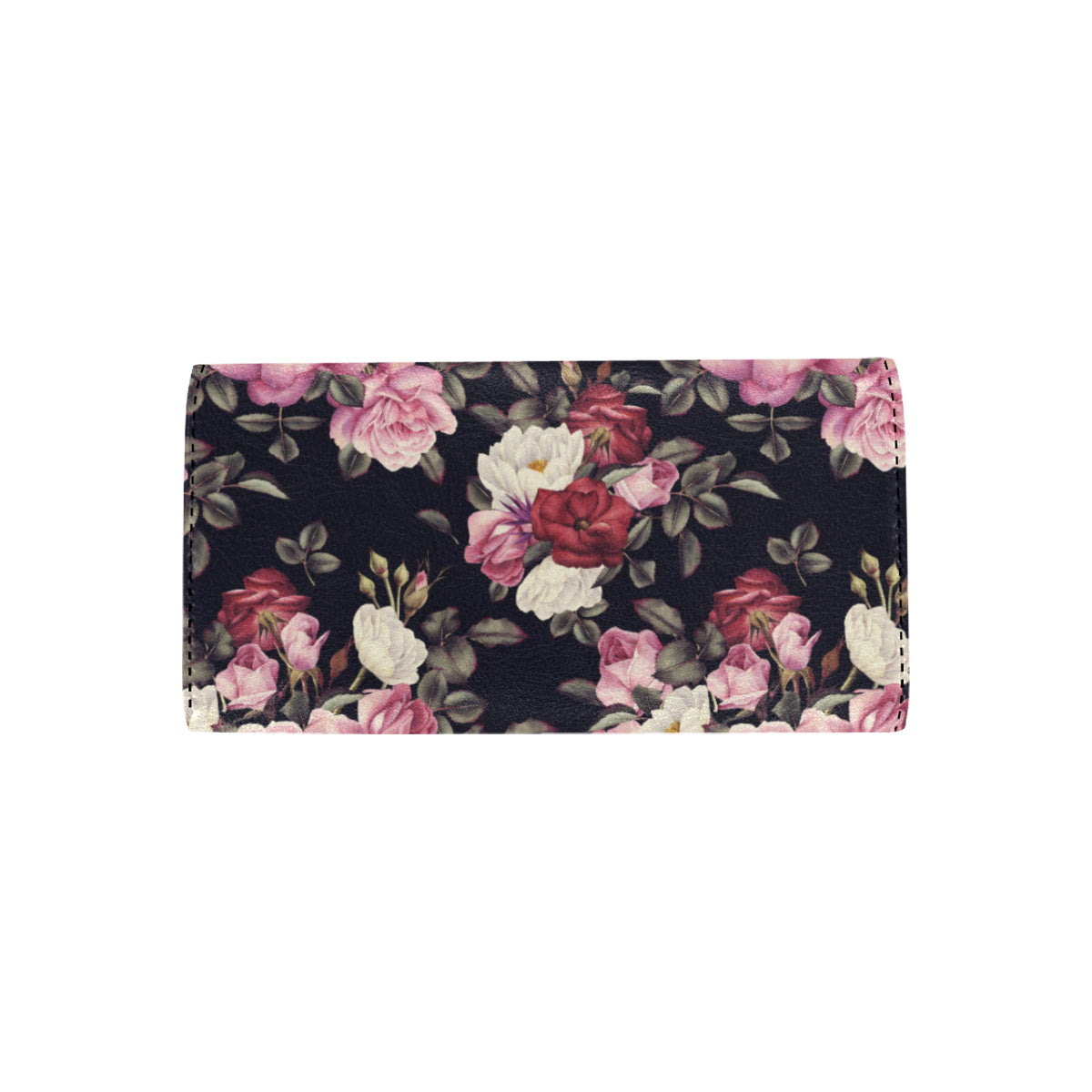 Rose Pattern Women's Trifold Wallet