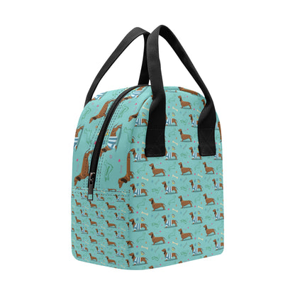 Dachshund Paw Decorative Print Pattern Insulated Lunch Bag