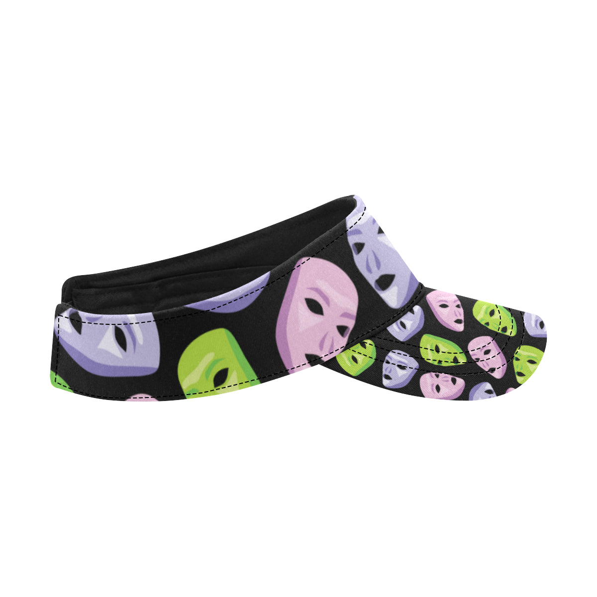 Acting Mask Pattern Print Design 04 Unisex Sun Visor
