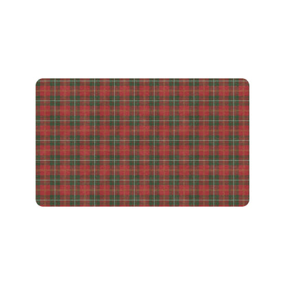Holiday Tartan Plaid Pattern Rubber Doormat