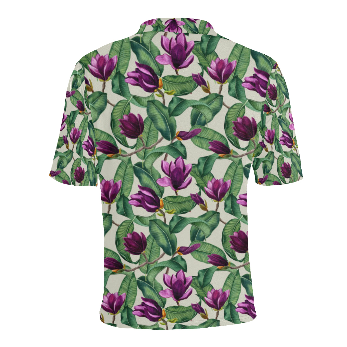 Magnolia Pattern Print Design MAG07 Men Polo Shirt
