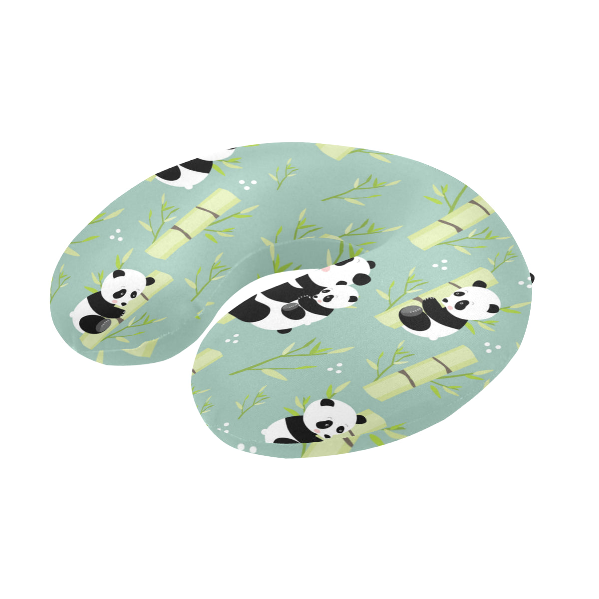 Panda Pattern Print Design A03 U-Shaped Travel Neck Pillow