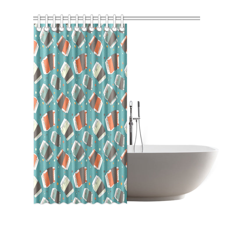 Accordion Pattern Print Design 02 Shower Curtain