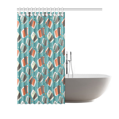 Accordion Pattern Print Design 02 Shower Curtain