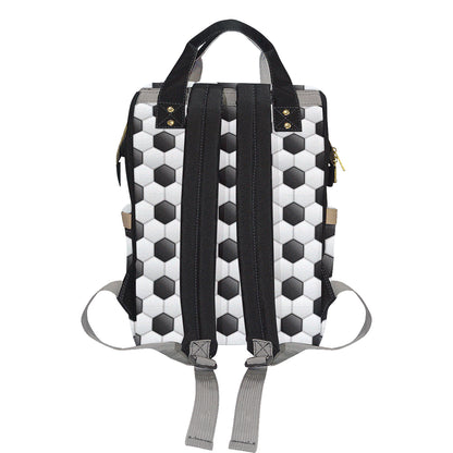 Soccer Ball Texture Print Pattern Diaper Bag Backpack