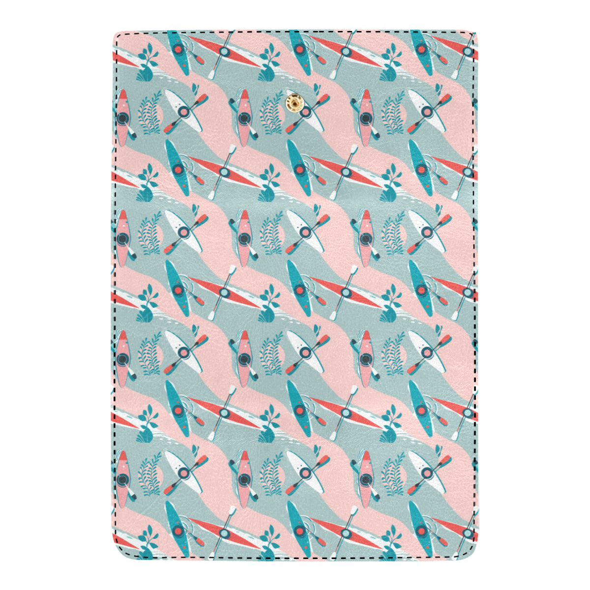 Kayak Pattern Print Design 05 Women's Trifold Wallet