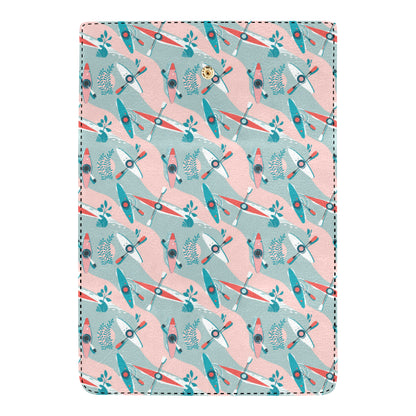 Kayak Pattern Print Design 05 Women's Trifold Wallet