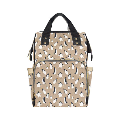 Penguin Pattern Print Design A01 Diaper Bag Backpack