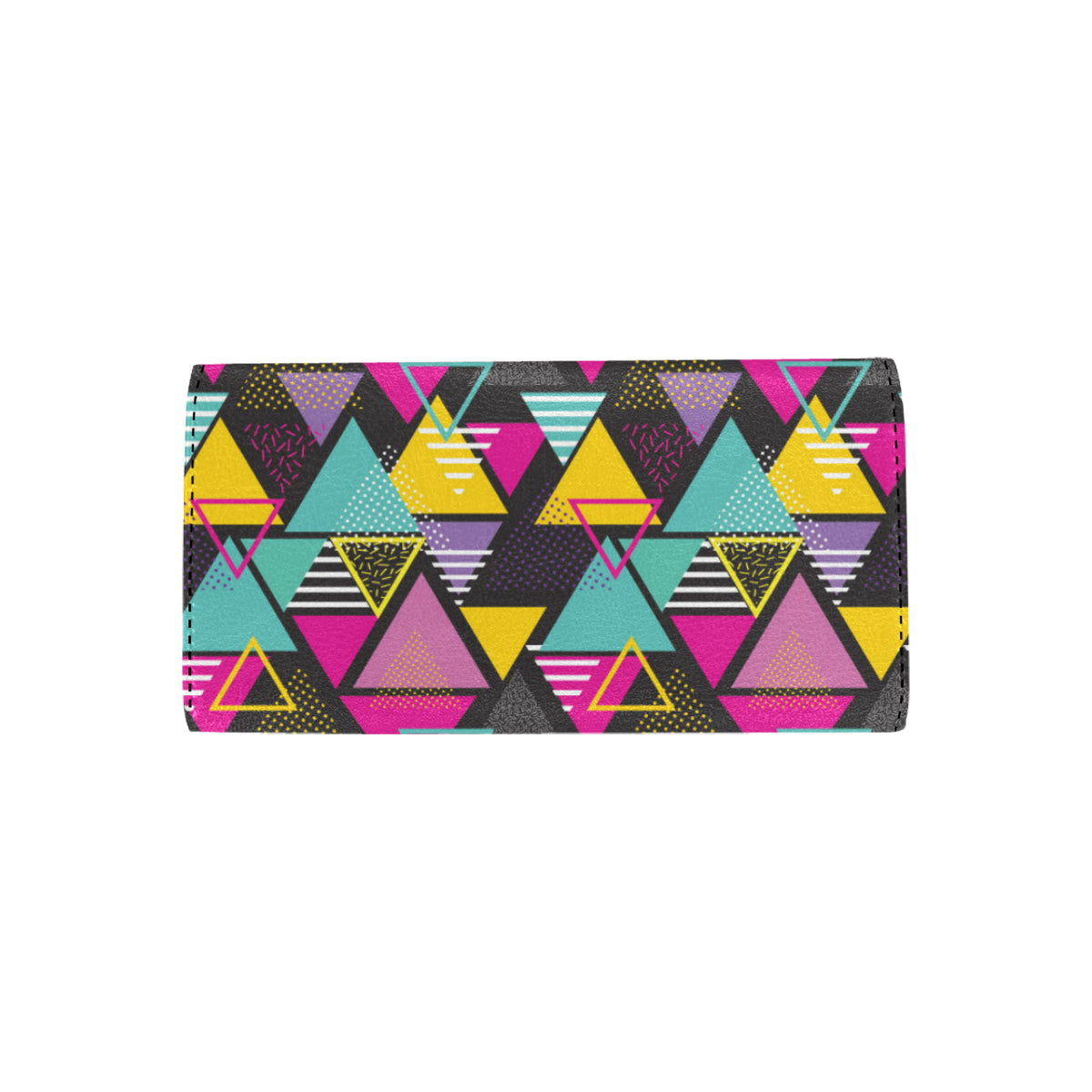 Geometric Colorful Pattern Print Design 02 Women's Trifold Wallet