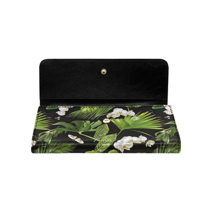 Tropical Flower Pattern Print Design TF026 Women's Trifold Wallet
