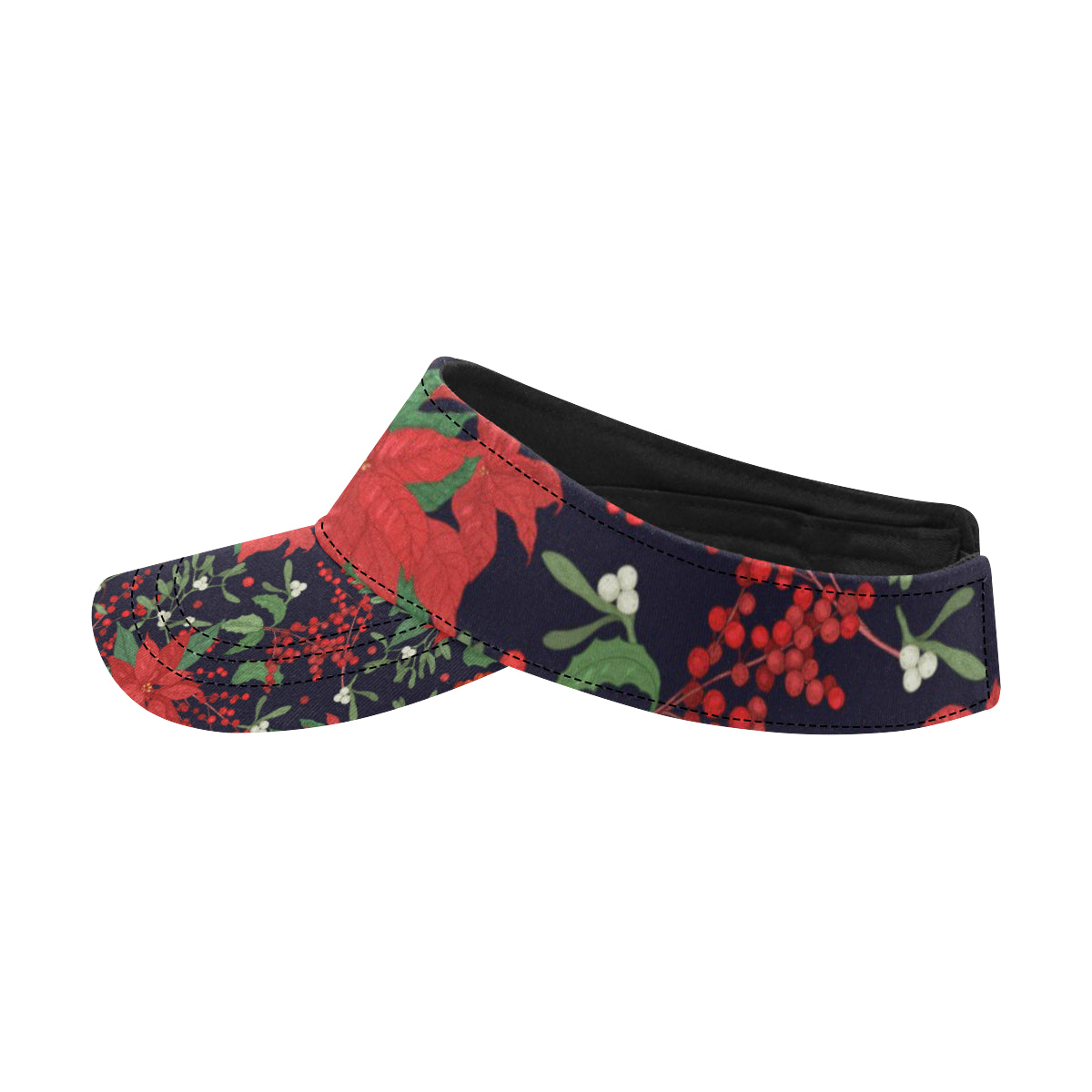 Poinsettia Pattern Print Design POT02 Unisex Sun Visor