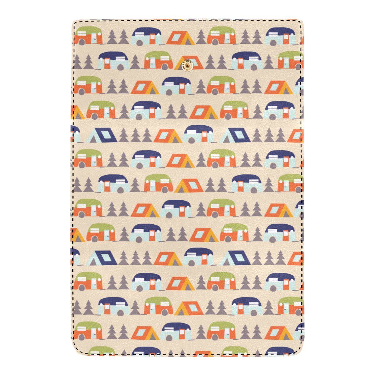 Camper Tent Pattern Print Design 03 Women's Trifold Wallet