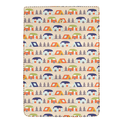 Camper Tent Pattern Print Design 03 Women's Trifold Wallet