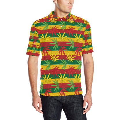 Rasta Pattern Print Design A03 Men Polo Shirt