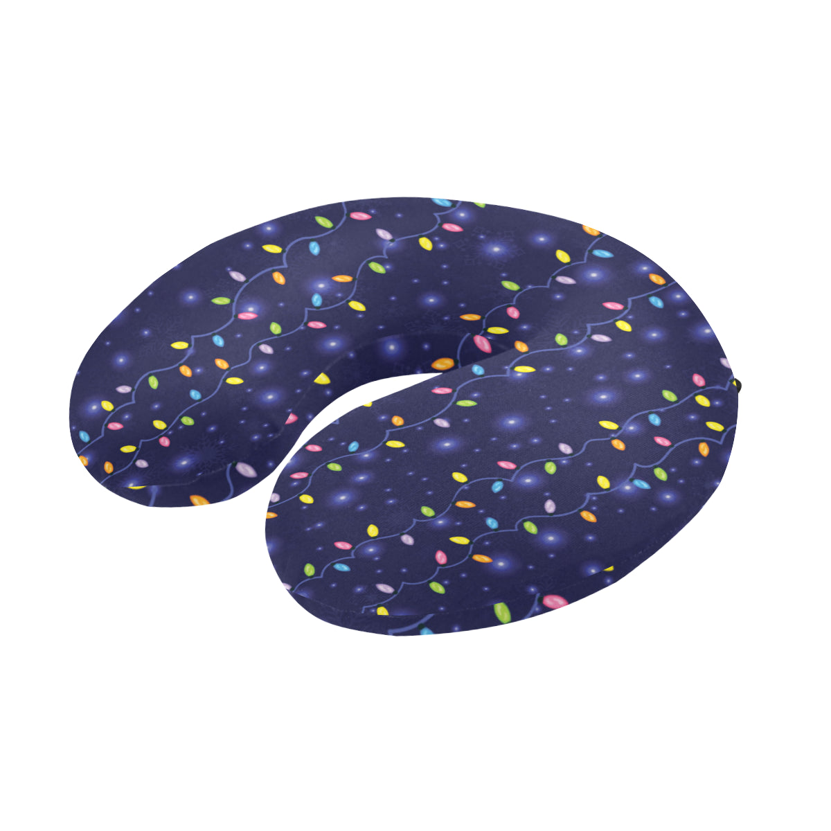 Christmas Light Pattern Print Design 03 U-Shaped Travel Neck Pillow