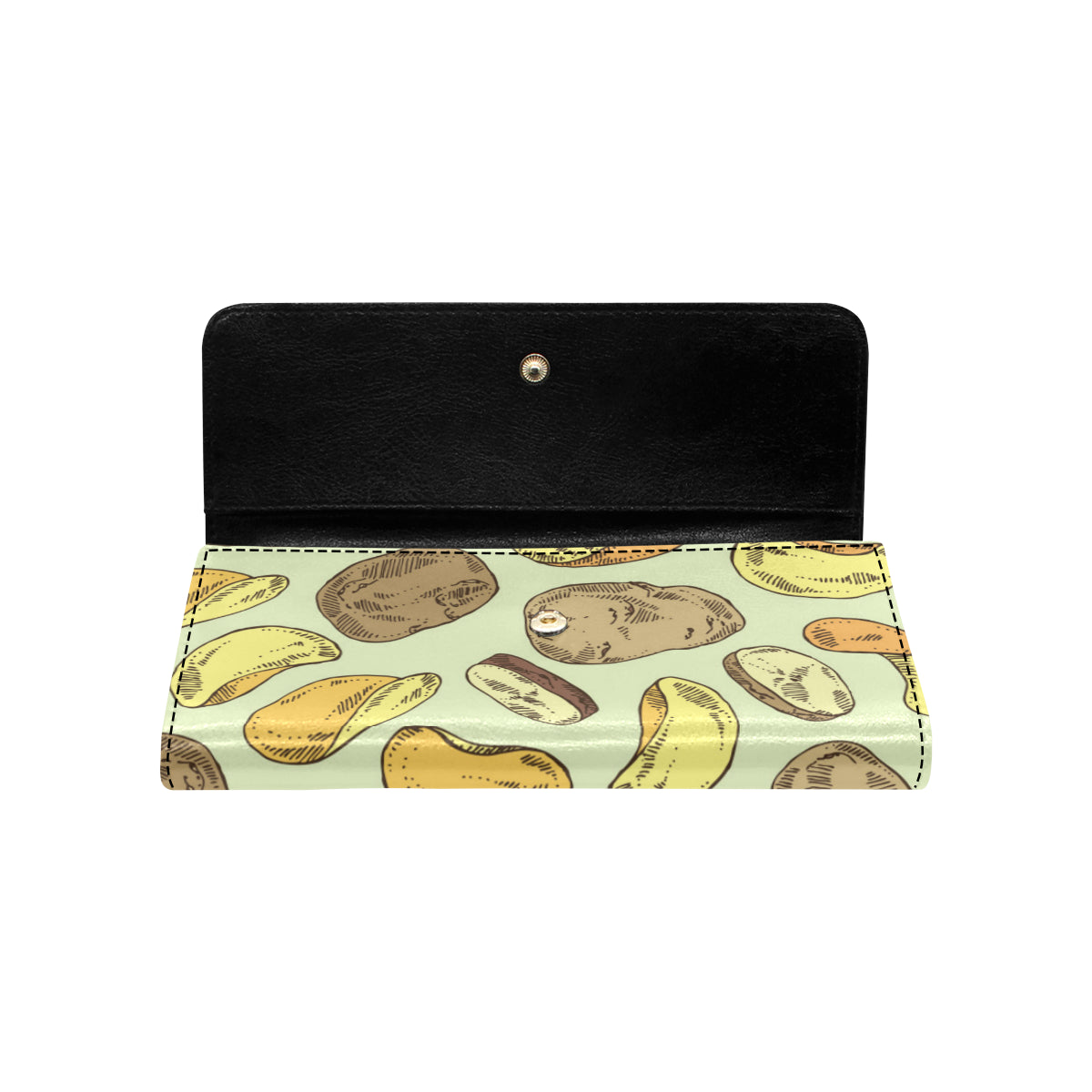 Potato Pattern Print Design A03 Women's Trifold Wallet