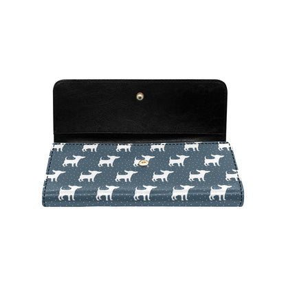 Chihuahua Pattern Print Design 03 Women's Trifold Wallet