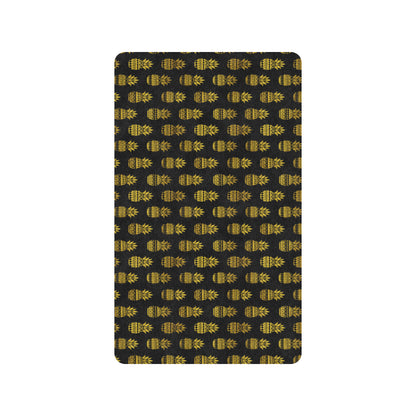 Pineapple Gold Tribal Style Print Rubber Doormat