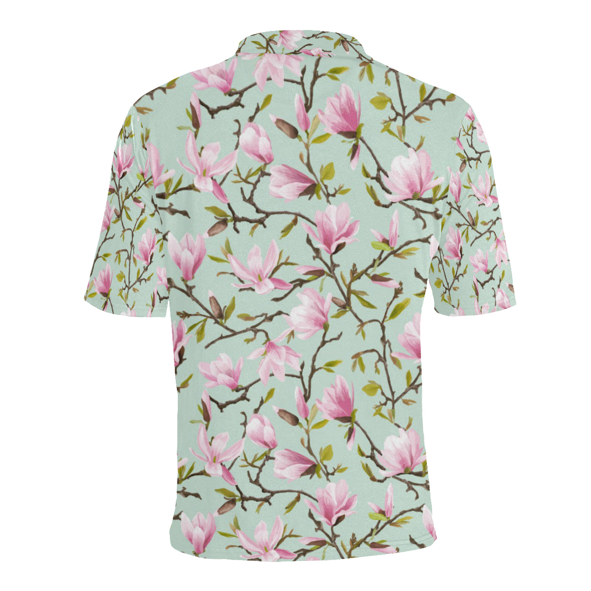Magnolia Pattern Print Design MAG04 Men Polo Shirt