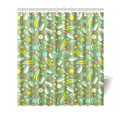 Gardening Pattern Print Design G06 Shower Curtain