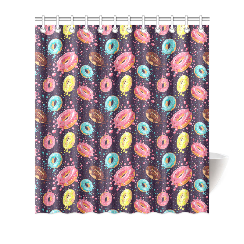 Donut Pattern Print Design DN03 Shower Curtain
