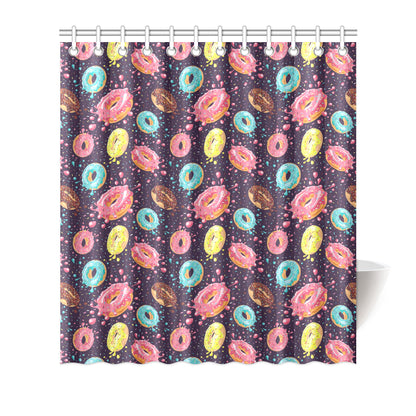 Donut Pattern Print Design DN03 Shower Curtain