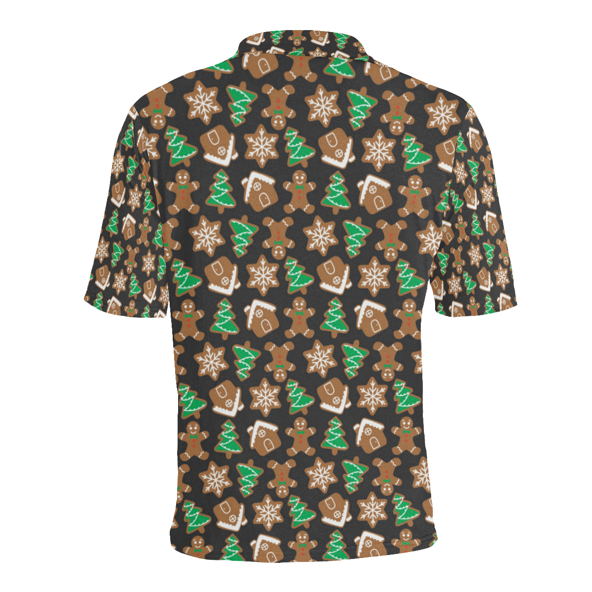 Gingerbread Pattern Print Design 02 Men Polo Shirt