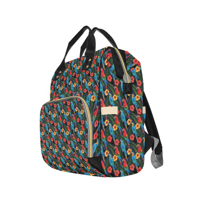 Parrot Pattern Print Design A01 Diaper Bag Backpack