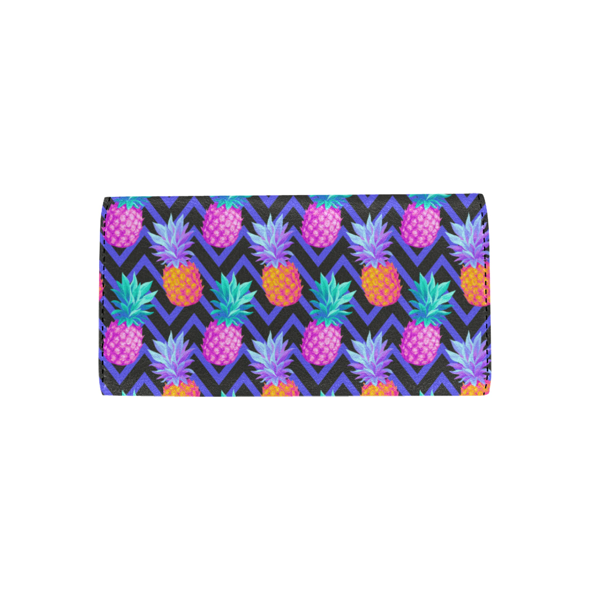 Pineapple Color Art Pattern Women's Trifold Wallet
